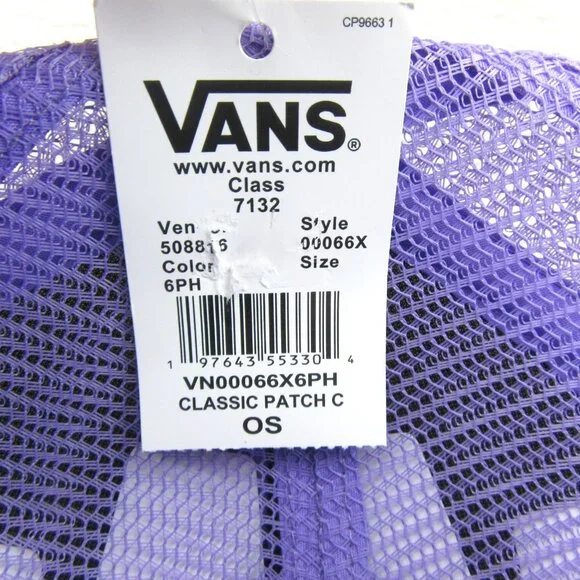 Vans Off The Wall Classic Patch Trucker Hat Snapback OS NEW - Picture 12 of 12